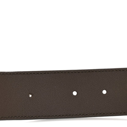 Gucci Monogram Jumbo GG Textured Dollar Calfskin Double G 40mm Belt 75 30 Camel Ebony 4 of 8