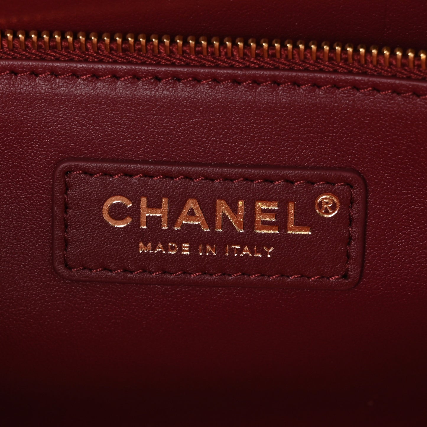 Calfskin Crocodile Embossed Archetype Small Shopping Tote Burgundy