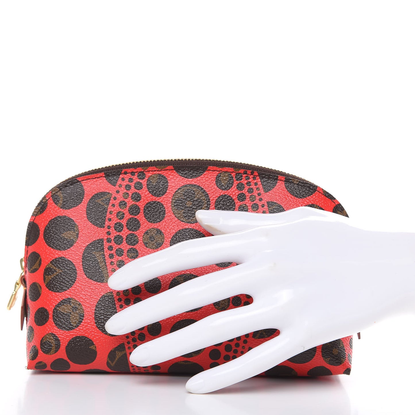 Monogram Kusama Pumpkin Dots Cosmetic Pouch Red