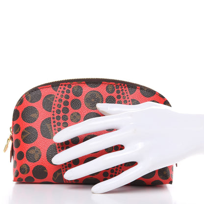Louis Vuitton Monogram Kusama Pumpkin Dots Cosmetic Pouch Red 2 of 8