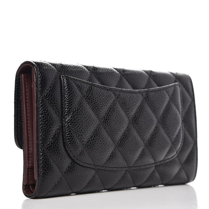 Chanel Caviar Quilted Large Flap Wallet Black 3 of 10