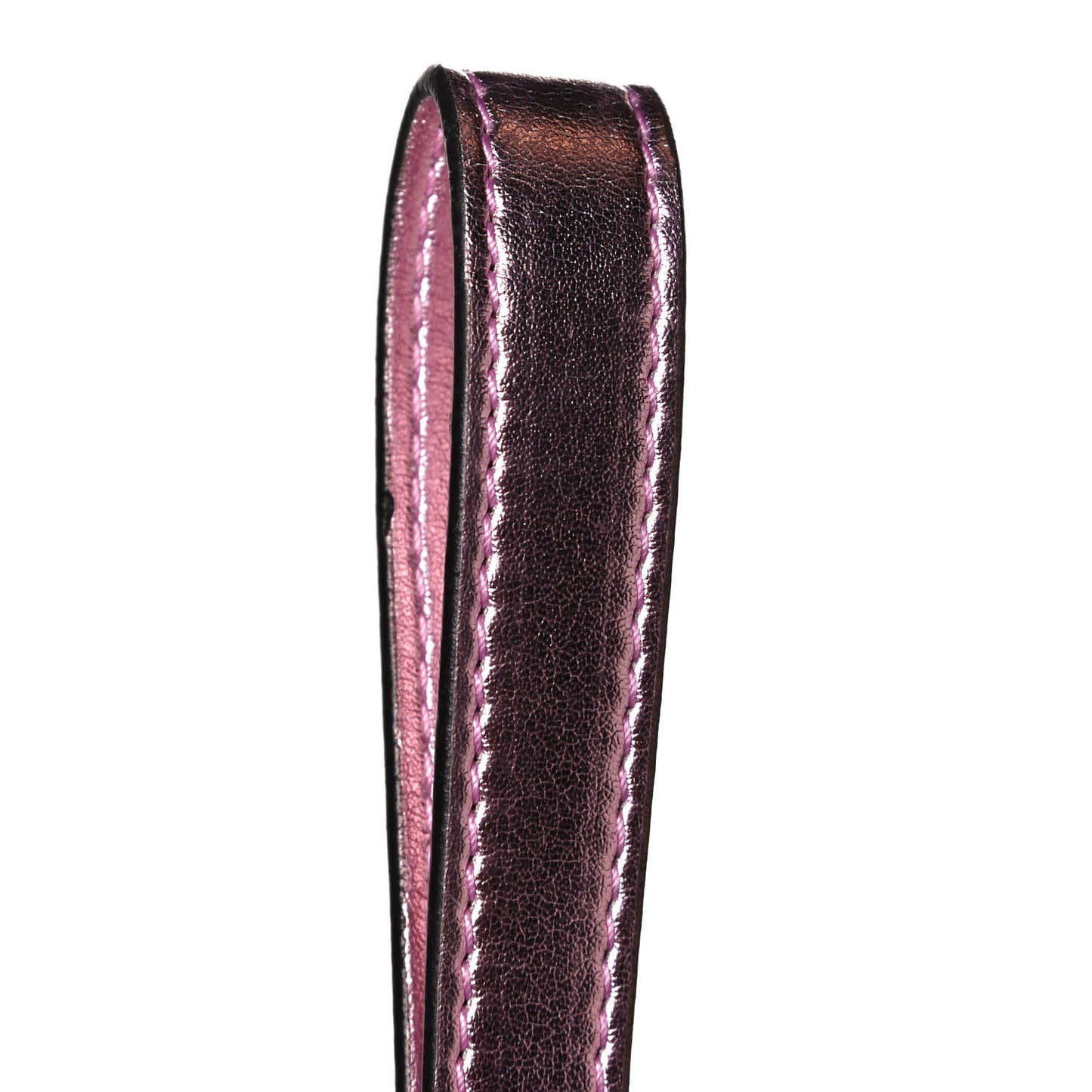 Calfskin Glitter Bow Wristlet Pink Rose