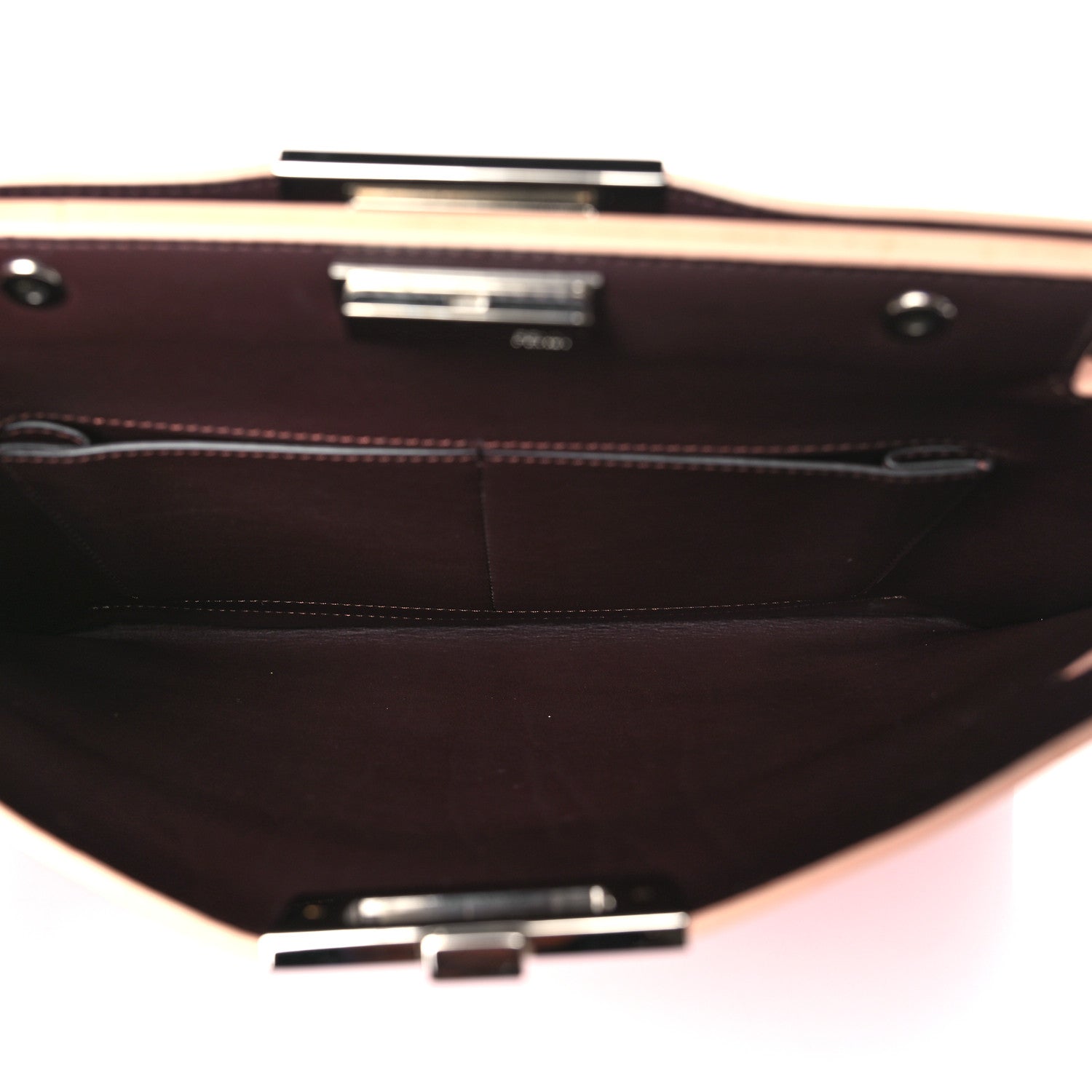 Fendi Vitello Seta Burro Peekaboo Pochette Crossbody Papavero 6 of 10