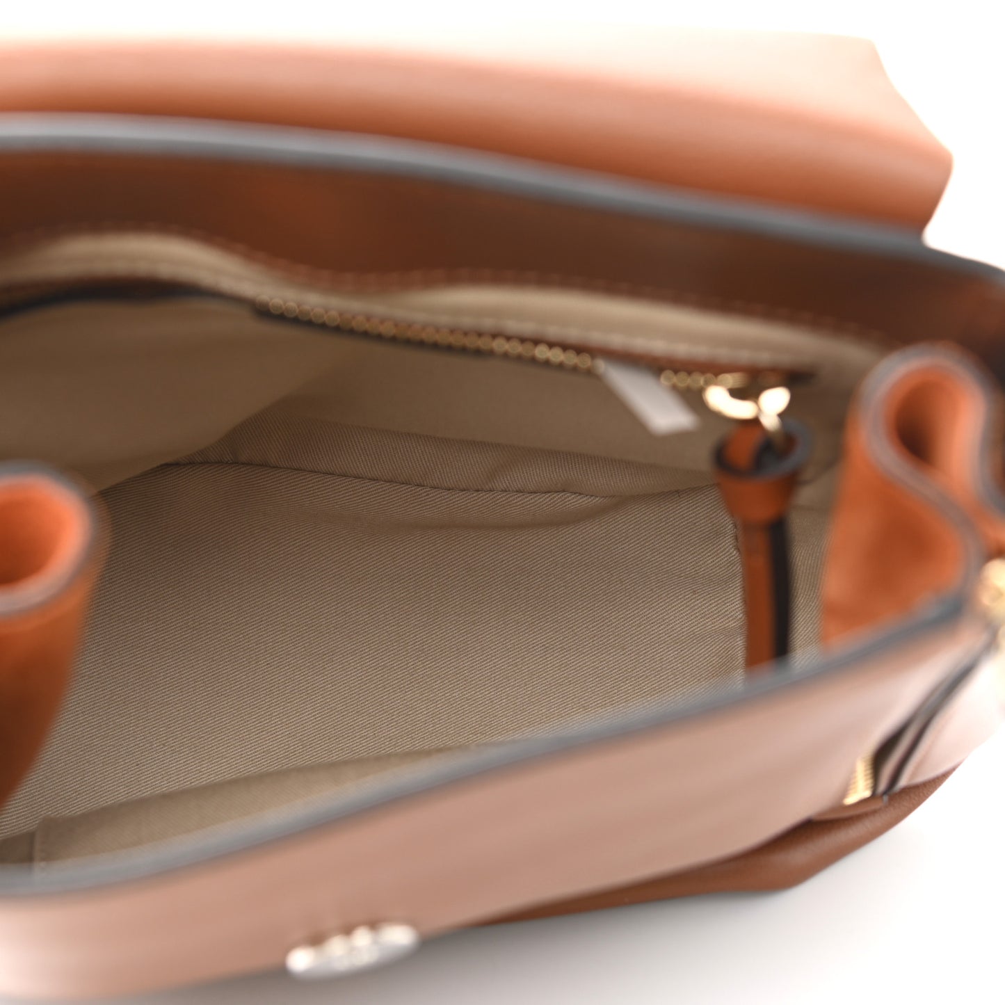 Suede Calfskin Small Faye Backpack Tan