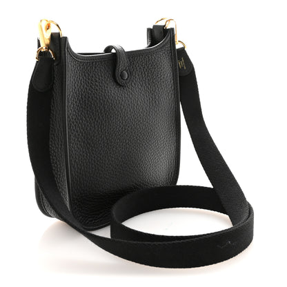 Hermes Taurillon Clemence Evelyne TPM Black 3 of 11