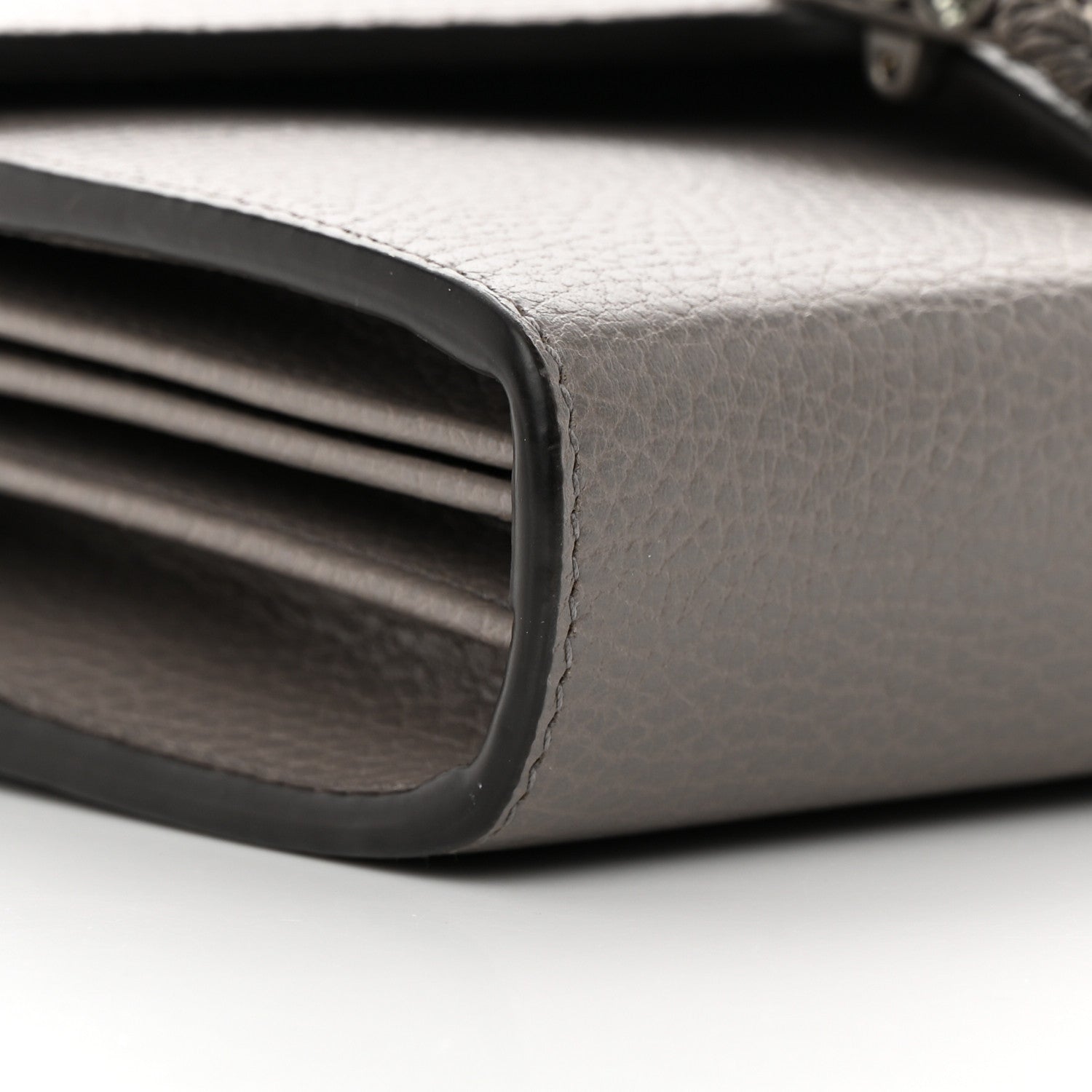 Gucci Dollar Calfskin Crystal Mini Dionysus Chain Wallet Dusty Grey Black Diamond 9 of 10