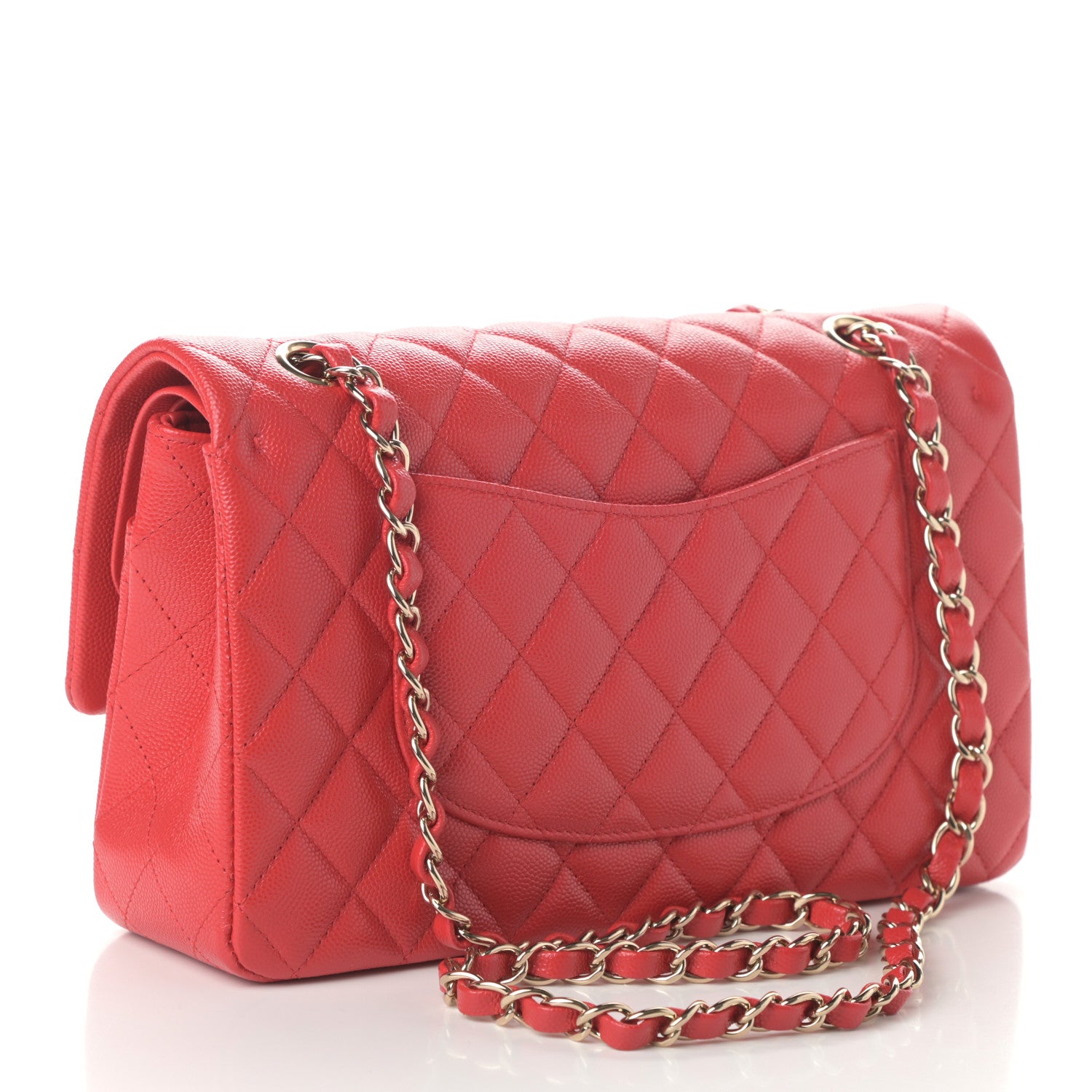 Chanel Caviar Quilted Medium Double Flap Red 3 of 10