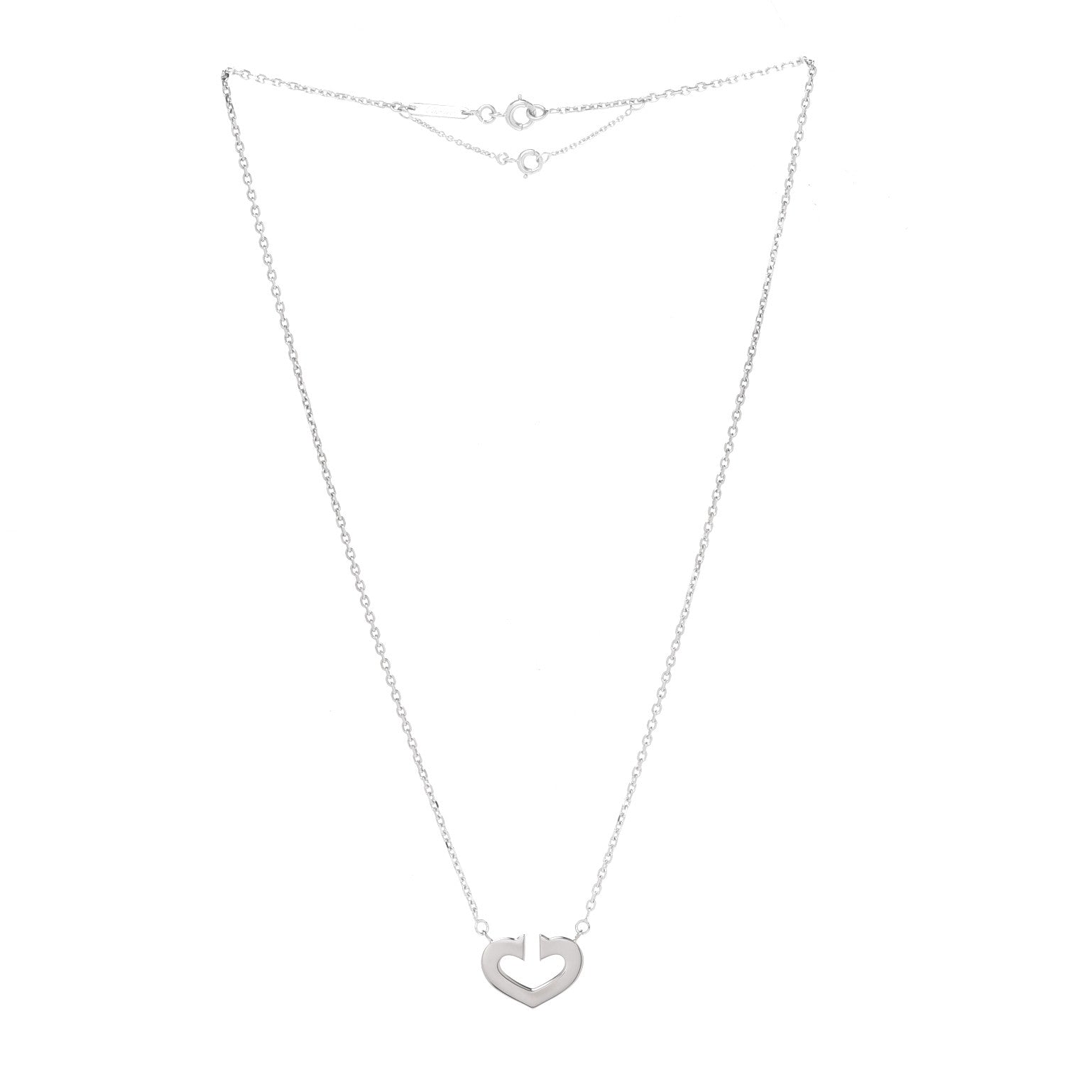 Cartier 18K White Gold Medium Hearts and Symbols Necklace 3 of 5