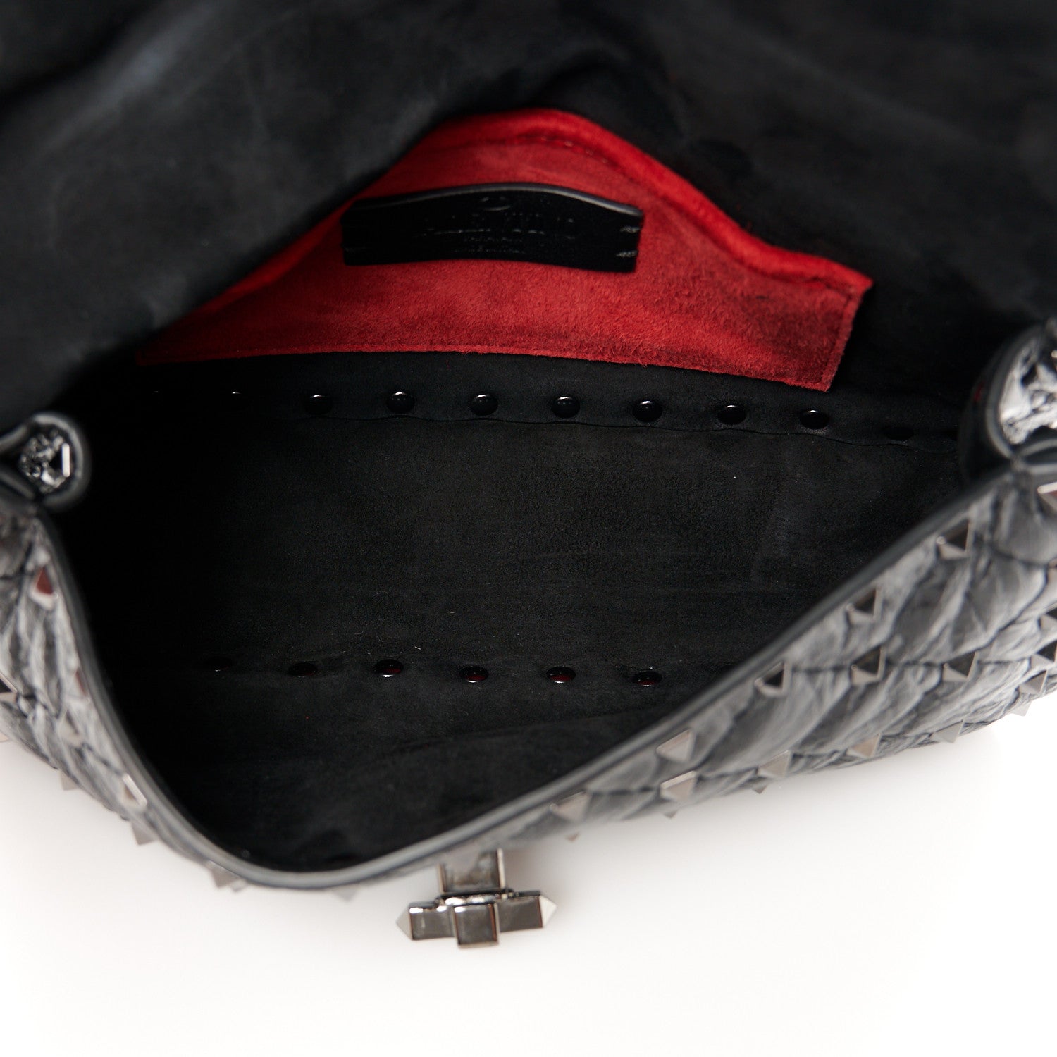 Valentino Garavani Lambskin Small Rockstud Spike Shoulder Bag Black 5 of 10