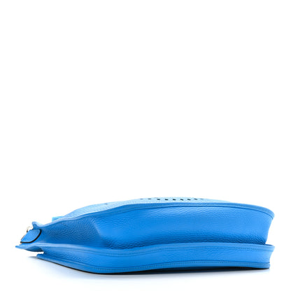 Hermes Taurillon Clemence Evelyne III PM Bleu Hydra 3 of 9