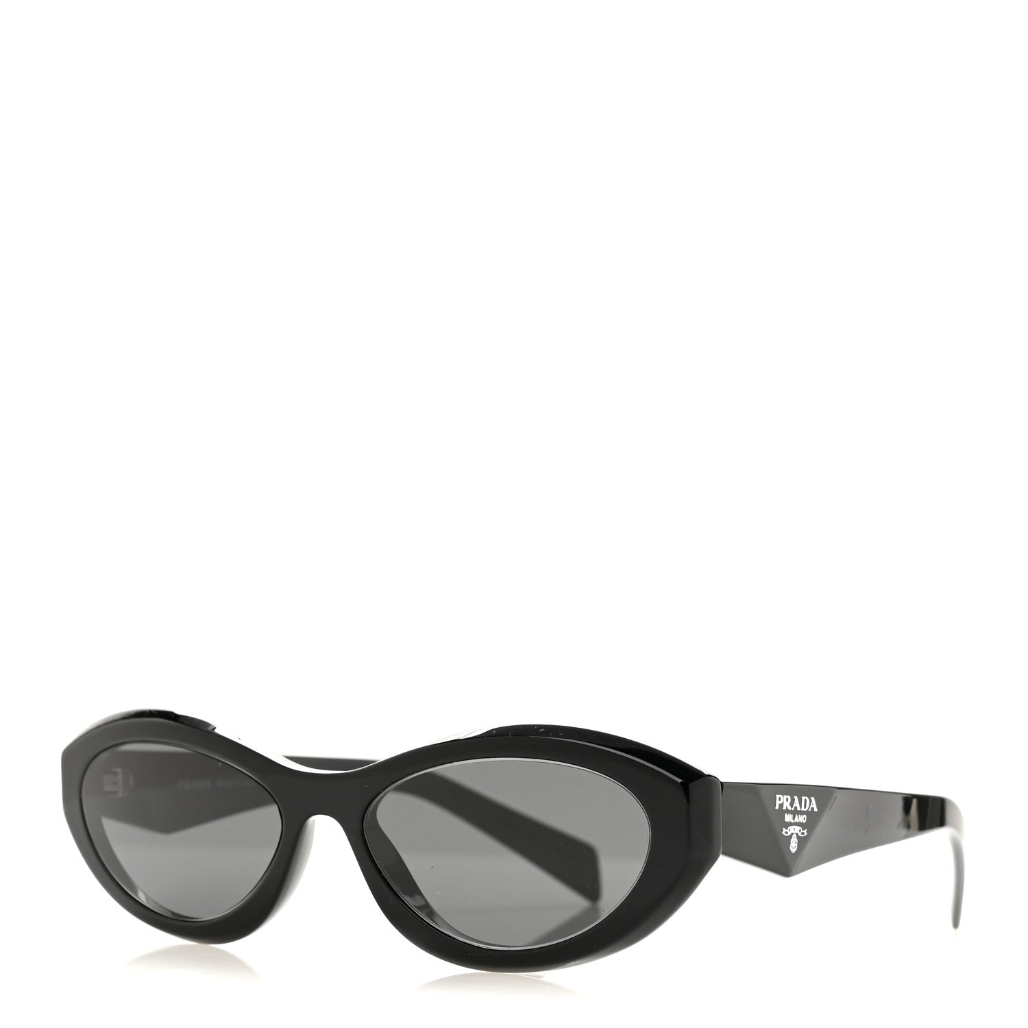 Prada Acetate Oval Sunglasses SPR 26Z Black 1 of 8