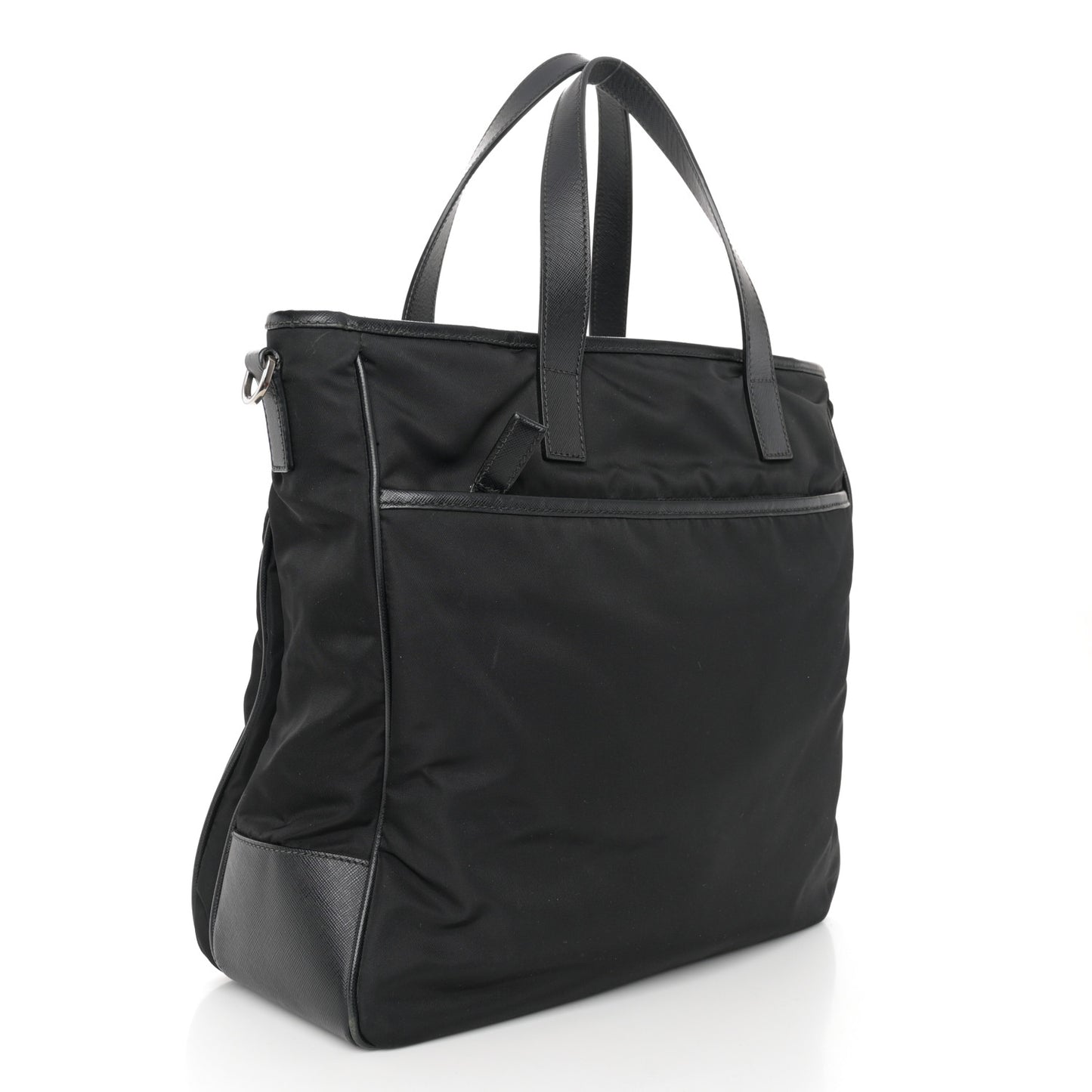 Tessuto Nylon Saffiano Tote Black