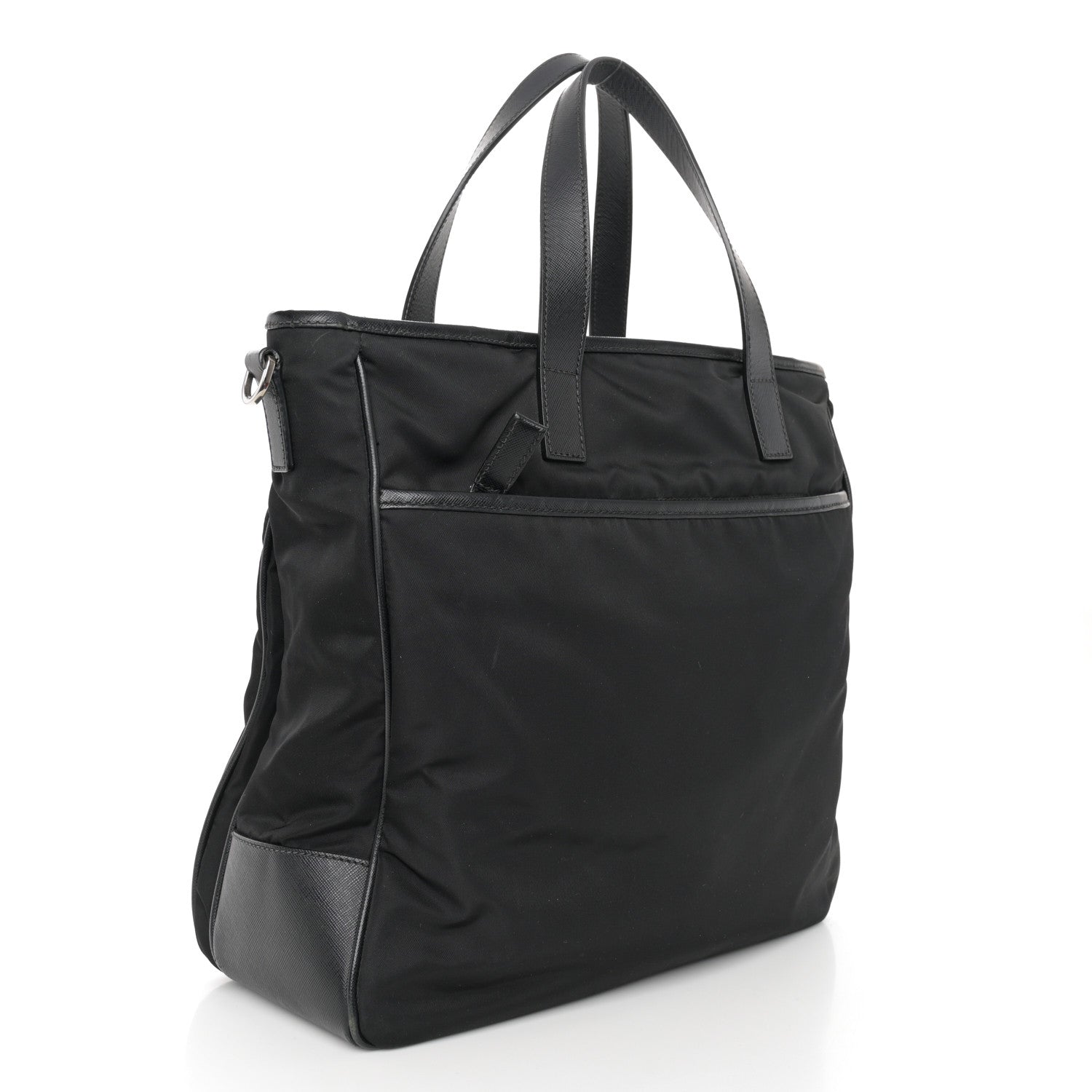 Prada Tessuto Nylon Saffiano Tote Black 3 of 10