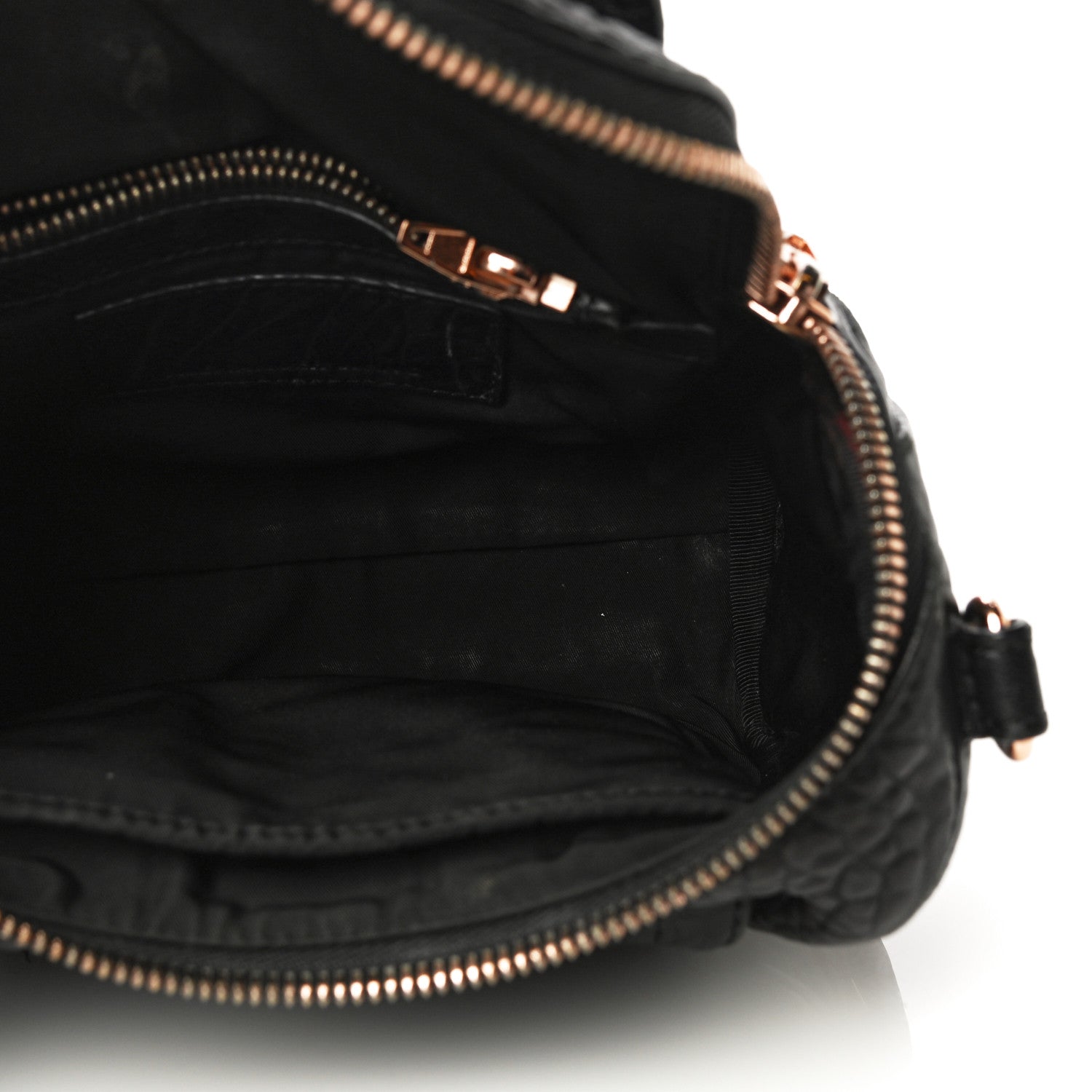Alexander Wang Pebbled Lambskin Mini Rockie Black Rose Gold Hardware 5 of 18