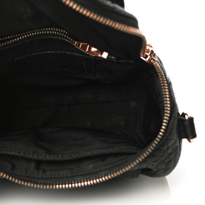 Alexander Wang Pebbled Lambskin Mini Rockie Black Rose Gold Hardware 5 of 18