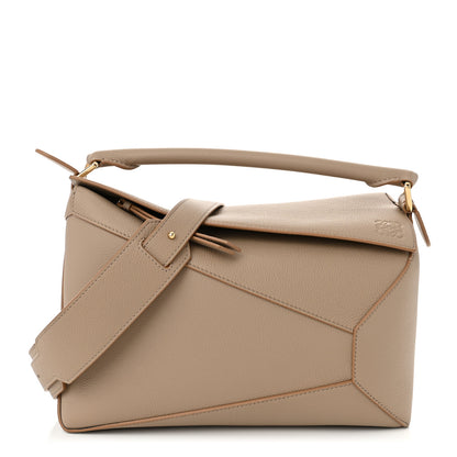 Loewe Soft Grained Calfskin Medium Puzzle Edge Bag Sand 1 of 9
