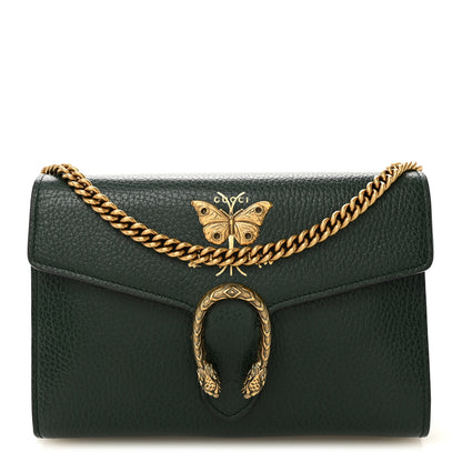 Gucci Calfskin Garden Dionysus Chain Wallet Emerald 1 of 11