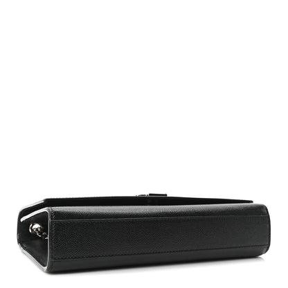 Saint Laurent Grain De Poudre Medium Classic Monogram Kate Satchel Black 3 of 9