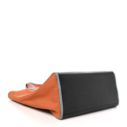 Bottega Veneta Tech Canvas Nappa Intrecciato Meridian Tote Orange Tweedia Poppy 4 of 10