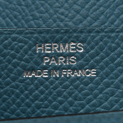 Hermes Epsom Bearn Gusset Wallet Blue Jean 6 of 9