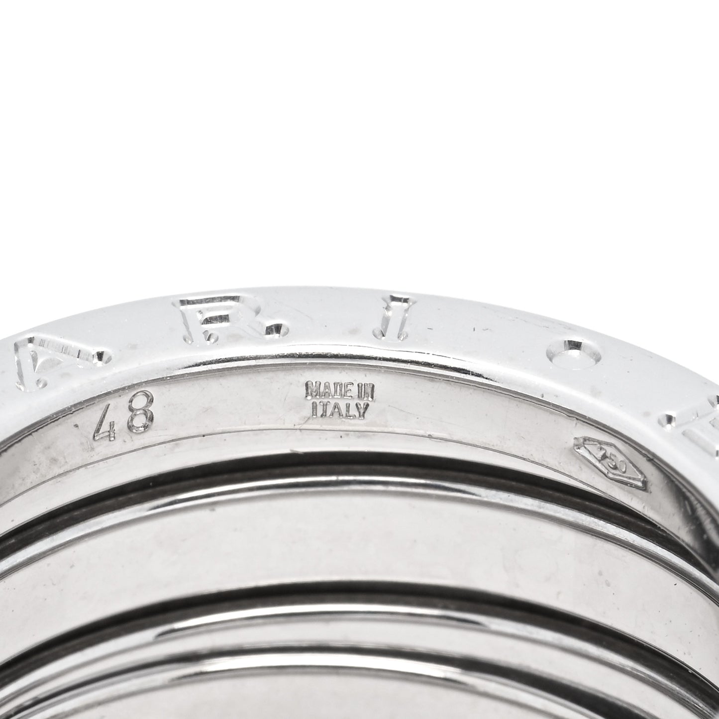 18K White Gold B.Zero1 Three-Band Ring 48 4.5