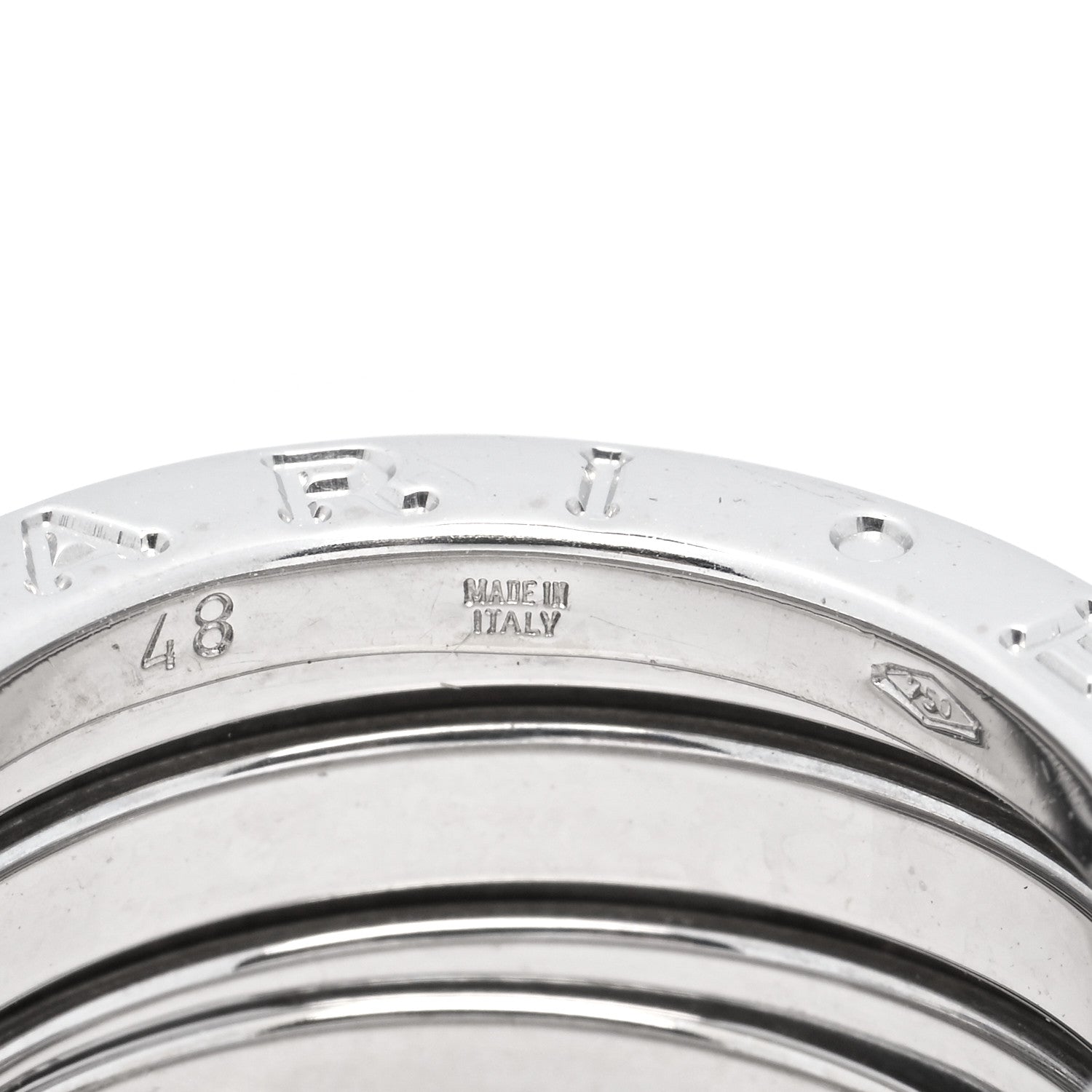 Bulgari 18K White Gold B.Zero1 Three-Band Ring 48 4.5 6 of 6