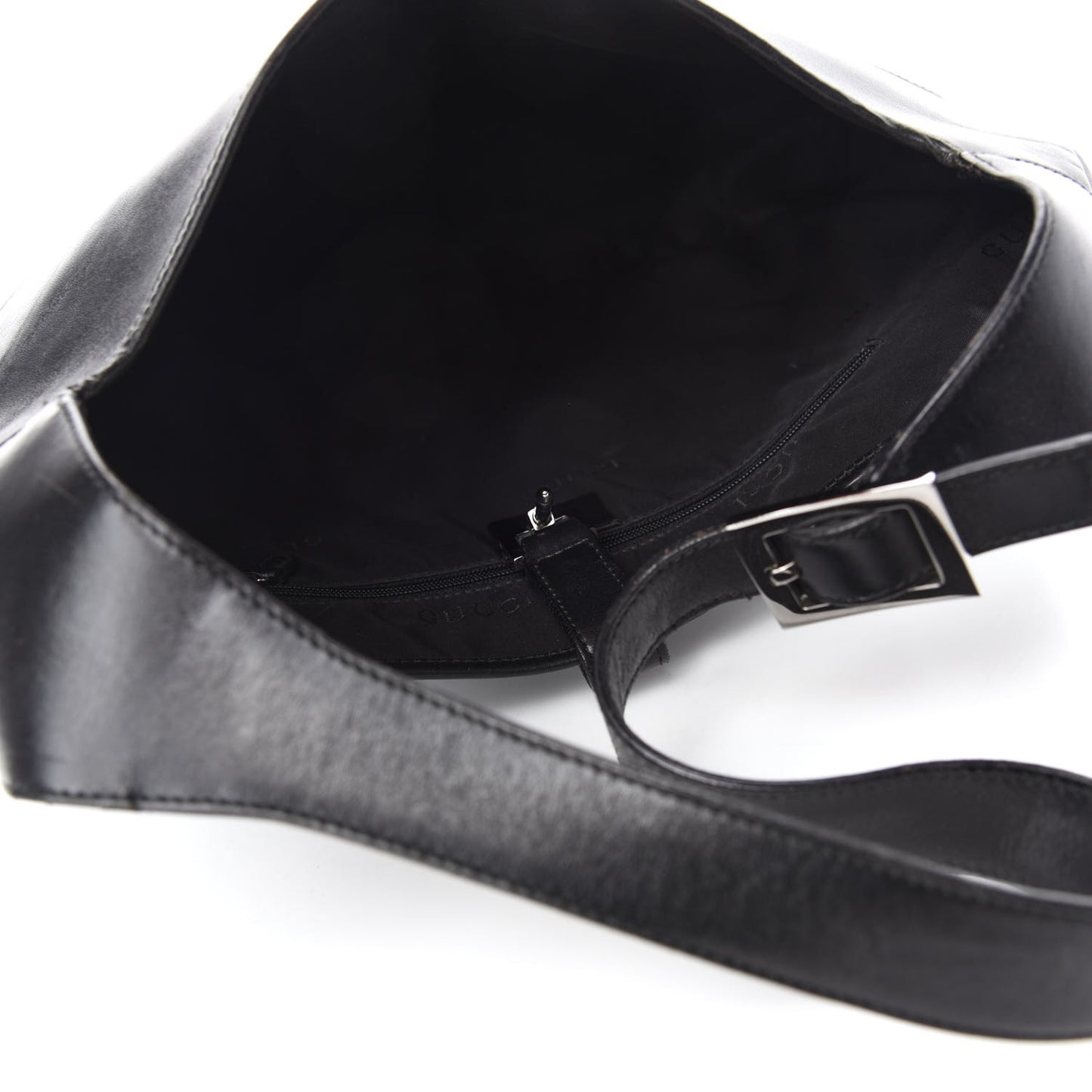 Calfskin Jackie O Hobo Black