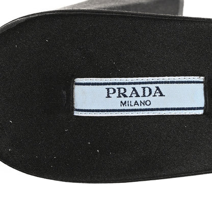 Prada Satin Crystal Logo 65mm Slide Sandals 41 Cristal 8 of 9