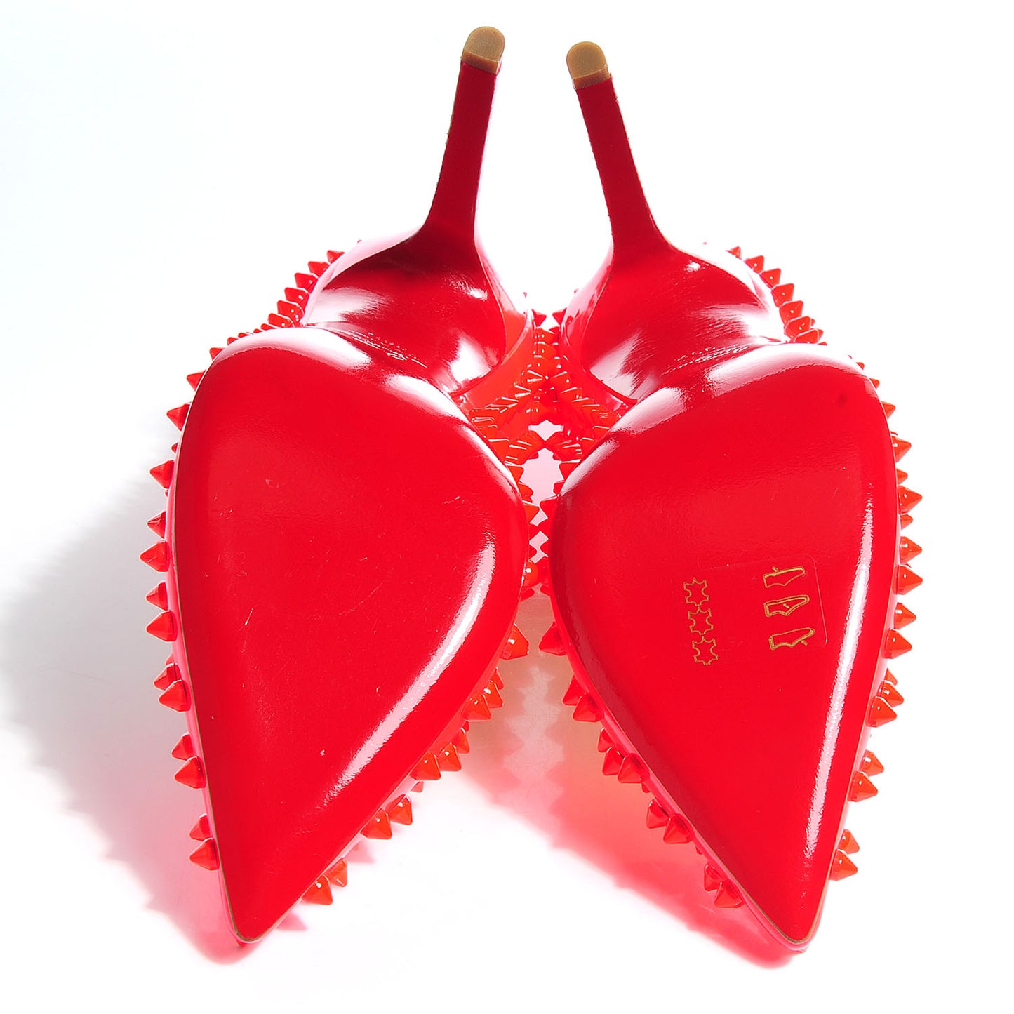 Patent Pigalle Spikes 120 Pumps 39.5 Fluo Rose Paris
