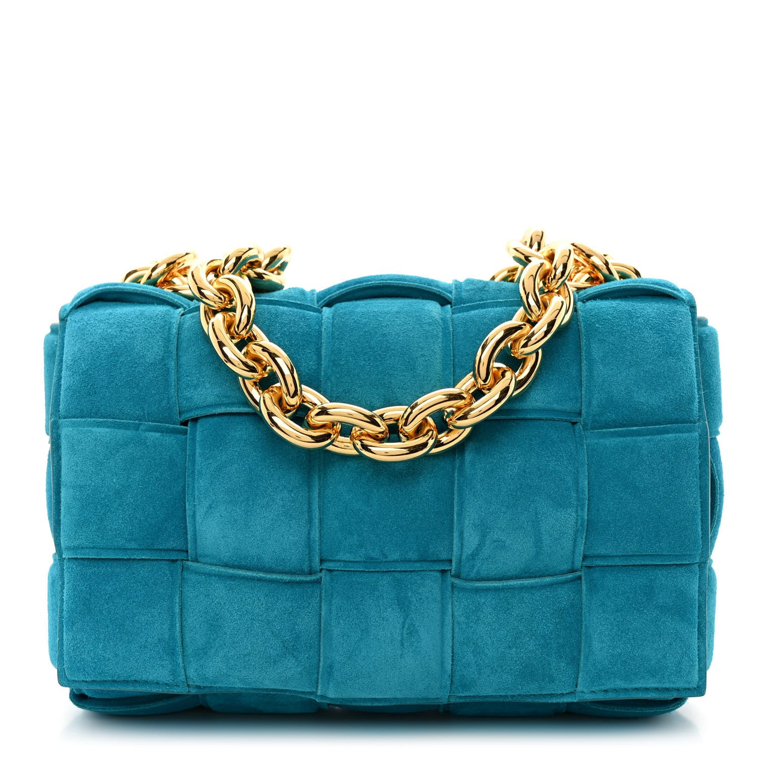 Bottega Veneta Suede Maxi Intrecciato Padded Chain Cassette Crossbody Bag Blaster 1 of 9