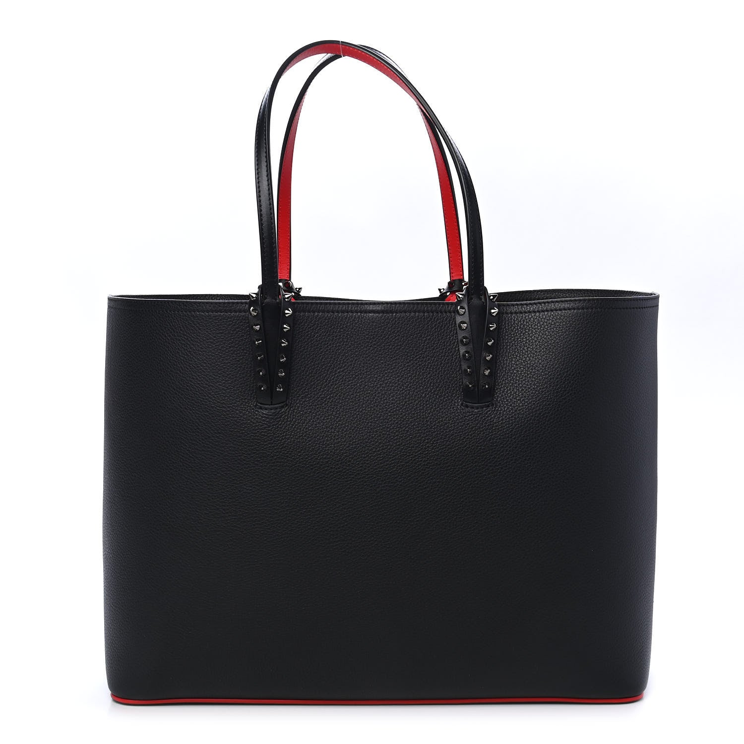 Christian Louboutin Calfskin Spikes East West Cabata Tote Black 3 of 12