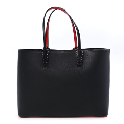 Christian Louboutin Calfskin Spikes East West Cabata Tote Black 3 of 12