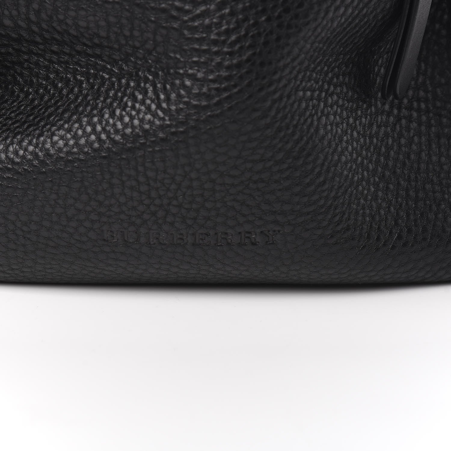 Burberry Grainy Calfskin House Check Small Maidstone Black 9 of 9