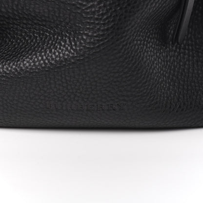 Burberry Grainy Calfskin House Check Small Maidstone Black 9 of 9