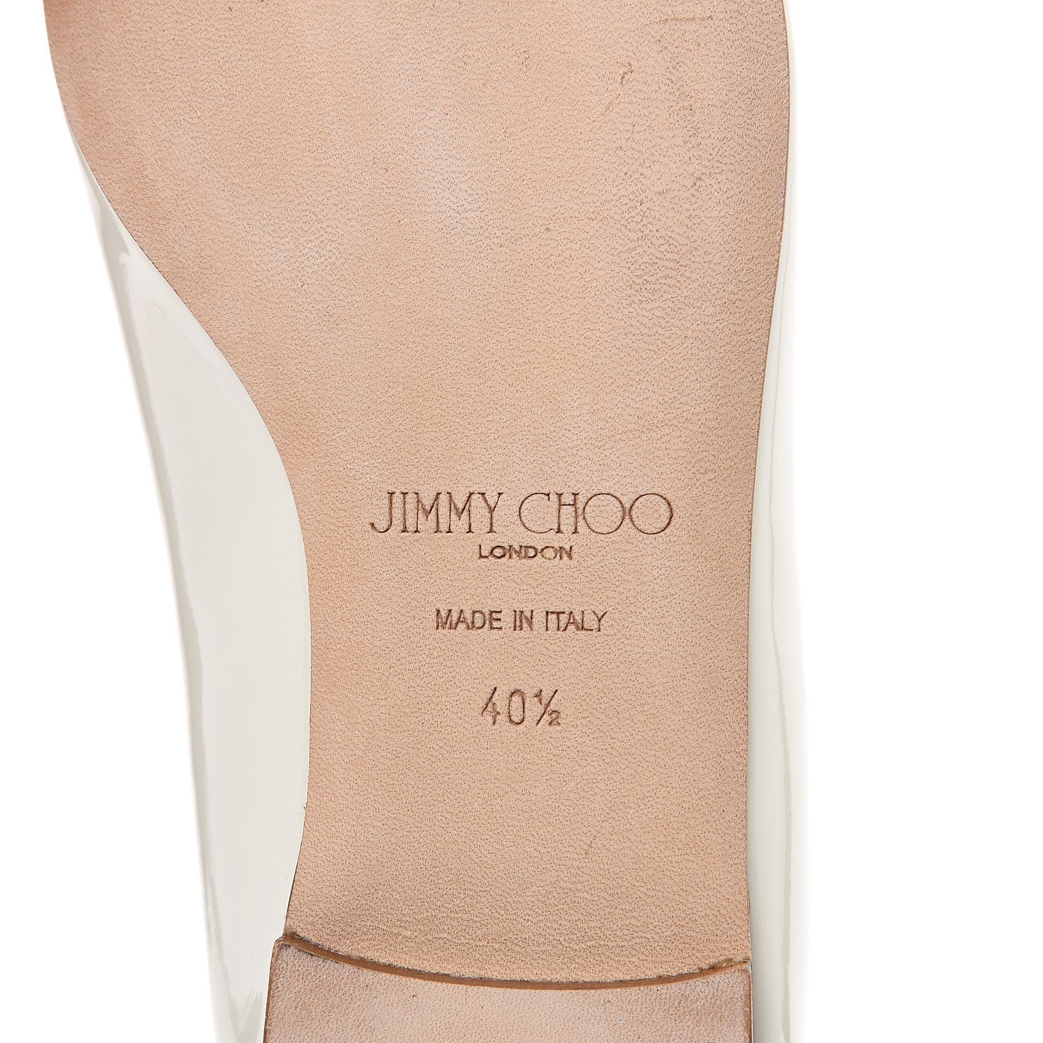 Jimmy Choo Patent Romy Flats 40.5 Off White 7 of 7