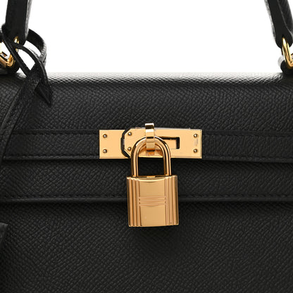Hermes Epsom Kelly Sellier 25 Black 10 of 10