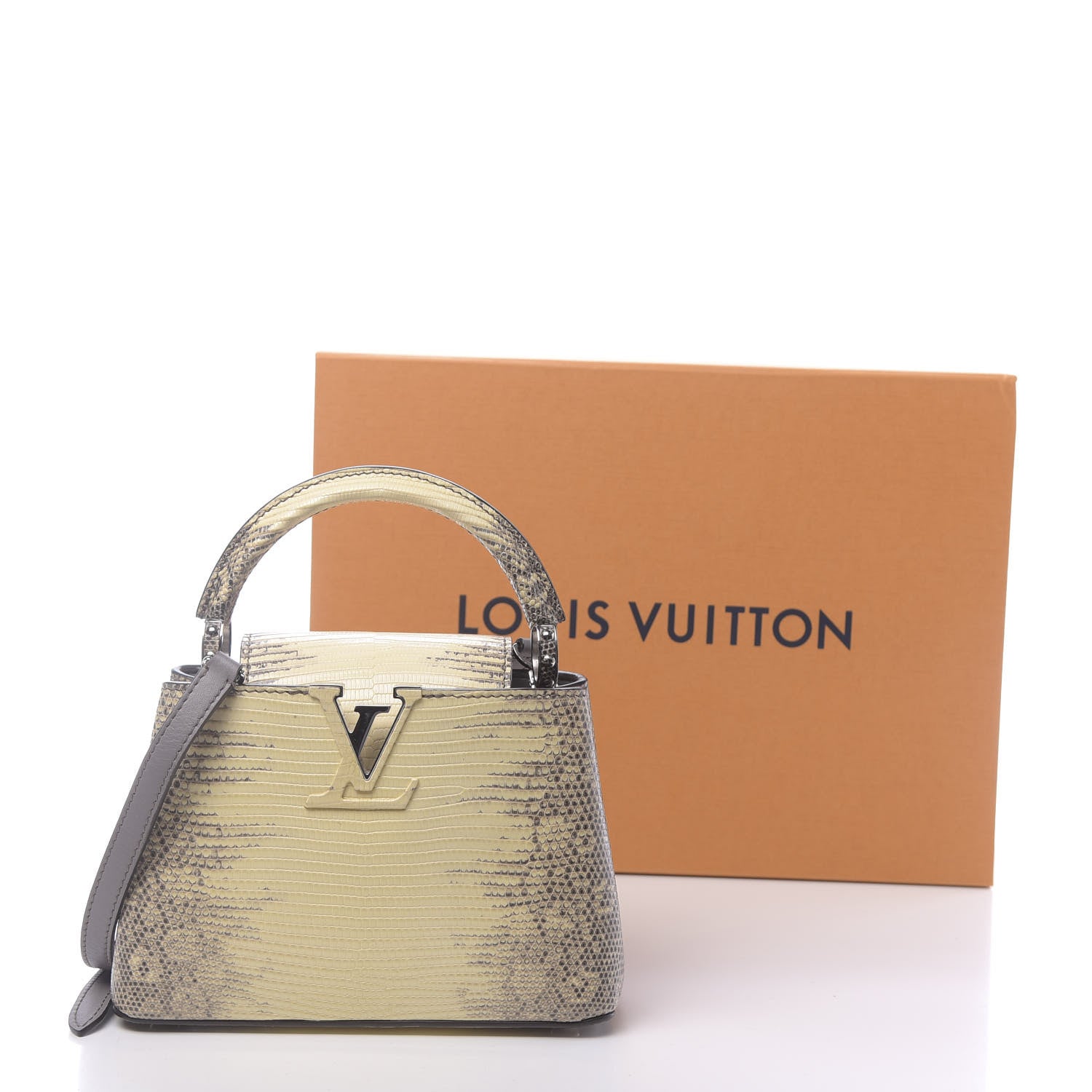 Louis Vuitton Lizard Ombre Capucines Mini Natural 10 of 10