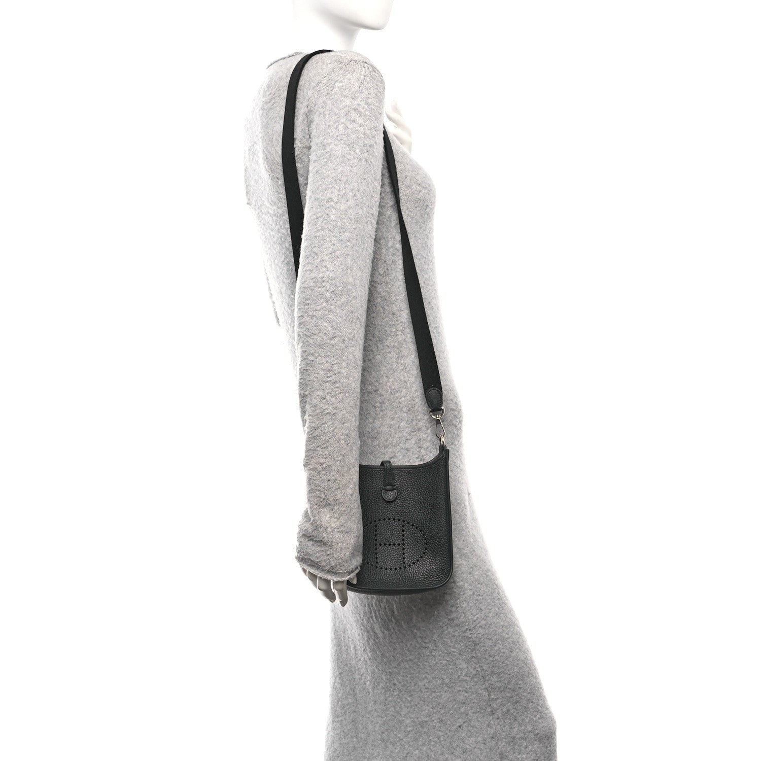Hermes Taurillon Clemence Evelyne TPM Black 2 of 11