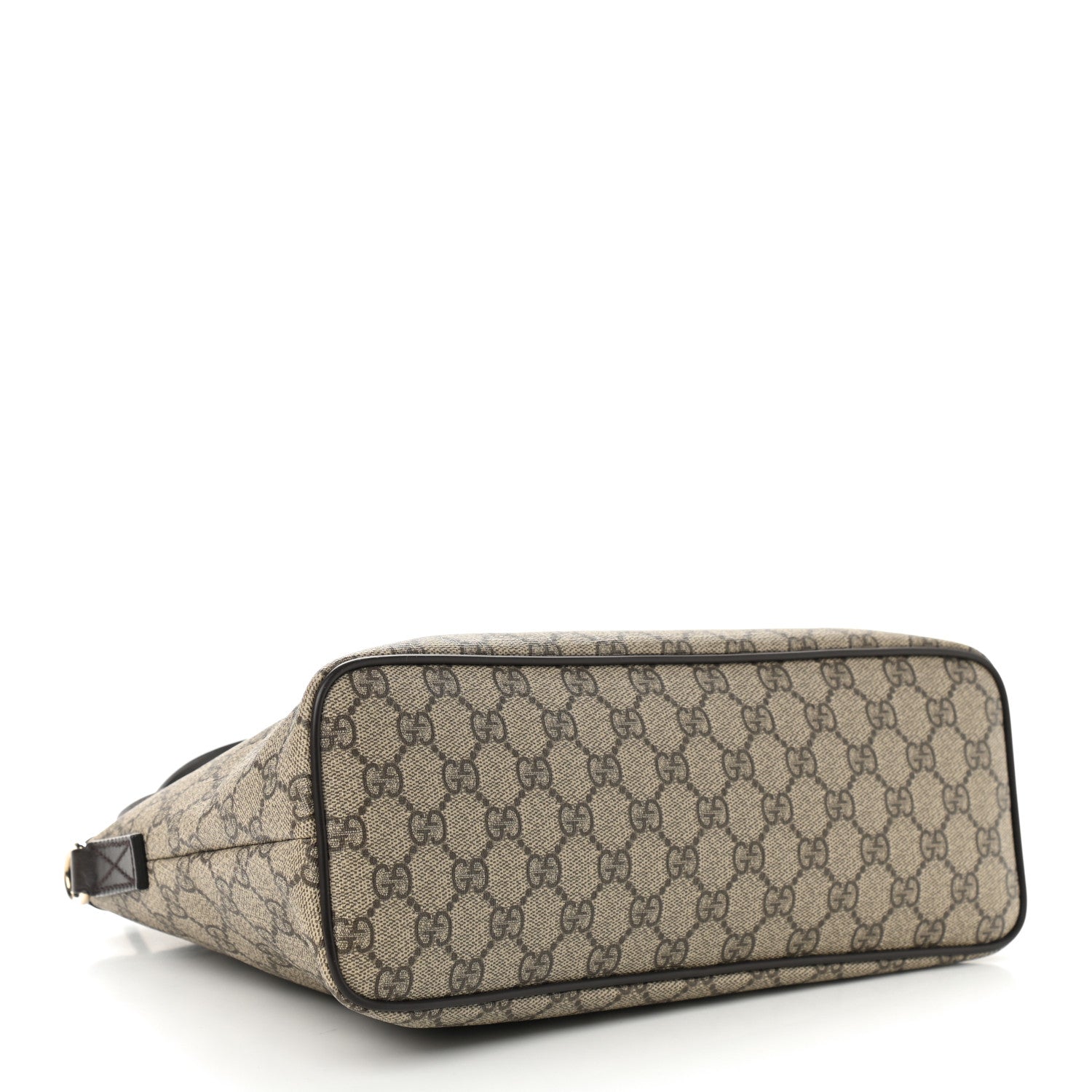 Gucci GG Supreme Monogram Small Zippered Tote Dark Brown 4 of 11