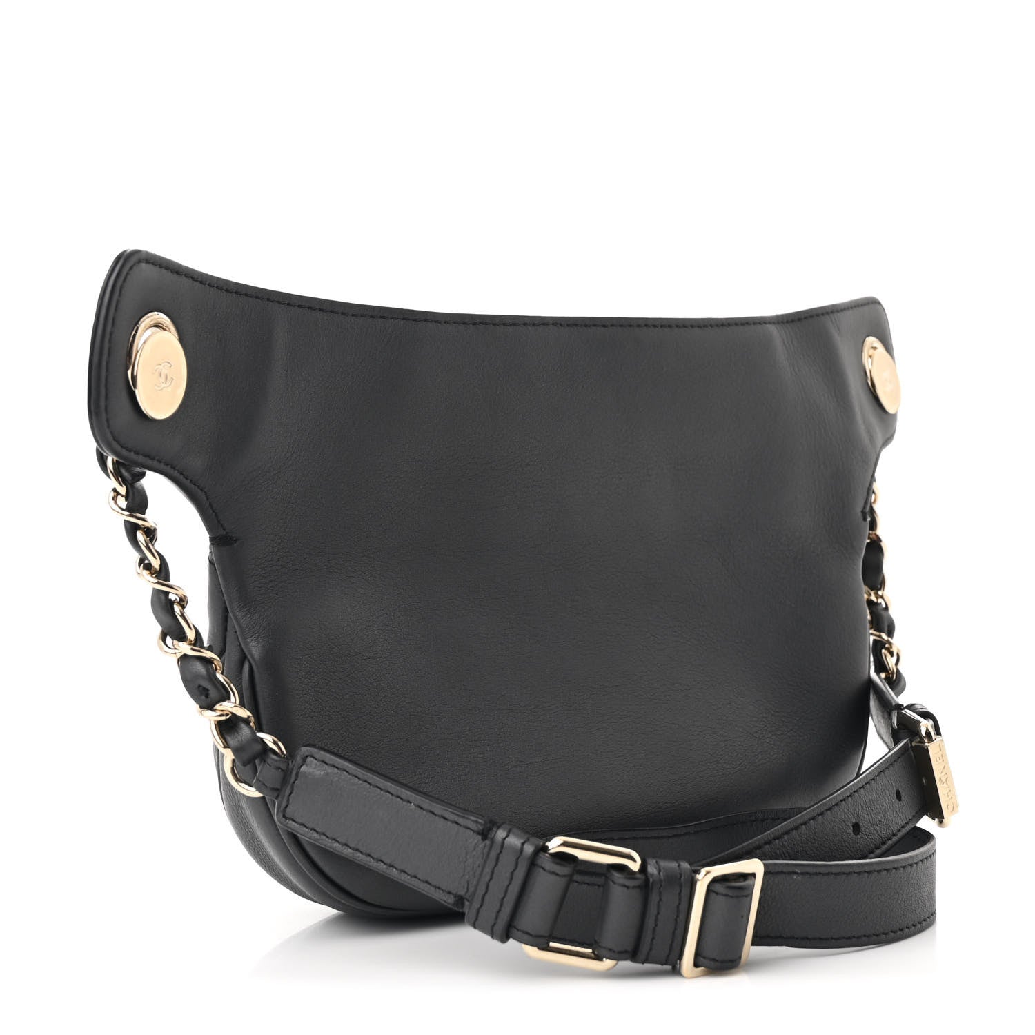 Chanel Calfskin Flap Chain Waist Bag Black 3 of 11