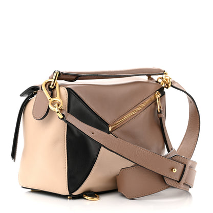Loewe Calfskin Small Puzzle Bag Sand Hazelnut Ash 3 of 15