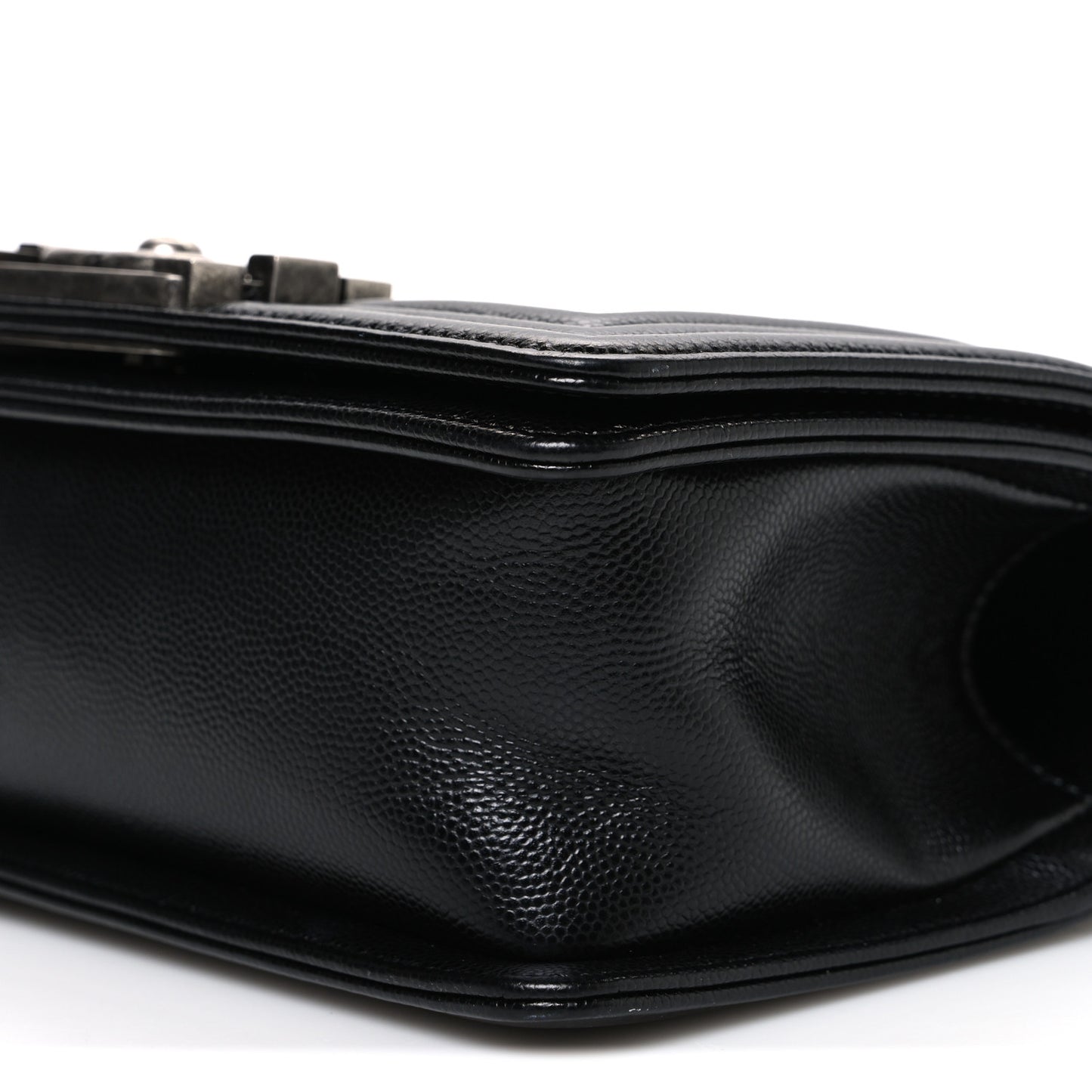 Caviar Quilted Small Boy Flap Black