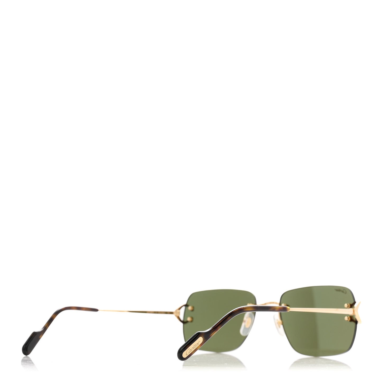 Metal Classic C De Cartier Sunglasses CT0330S Gold Green