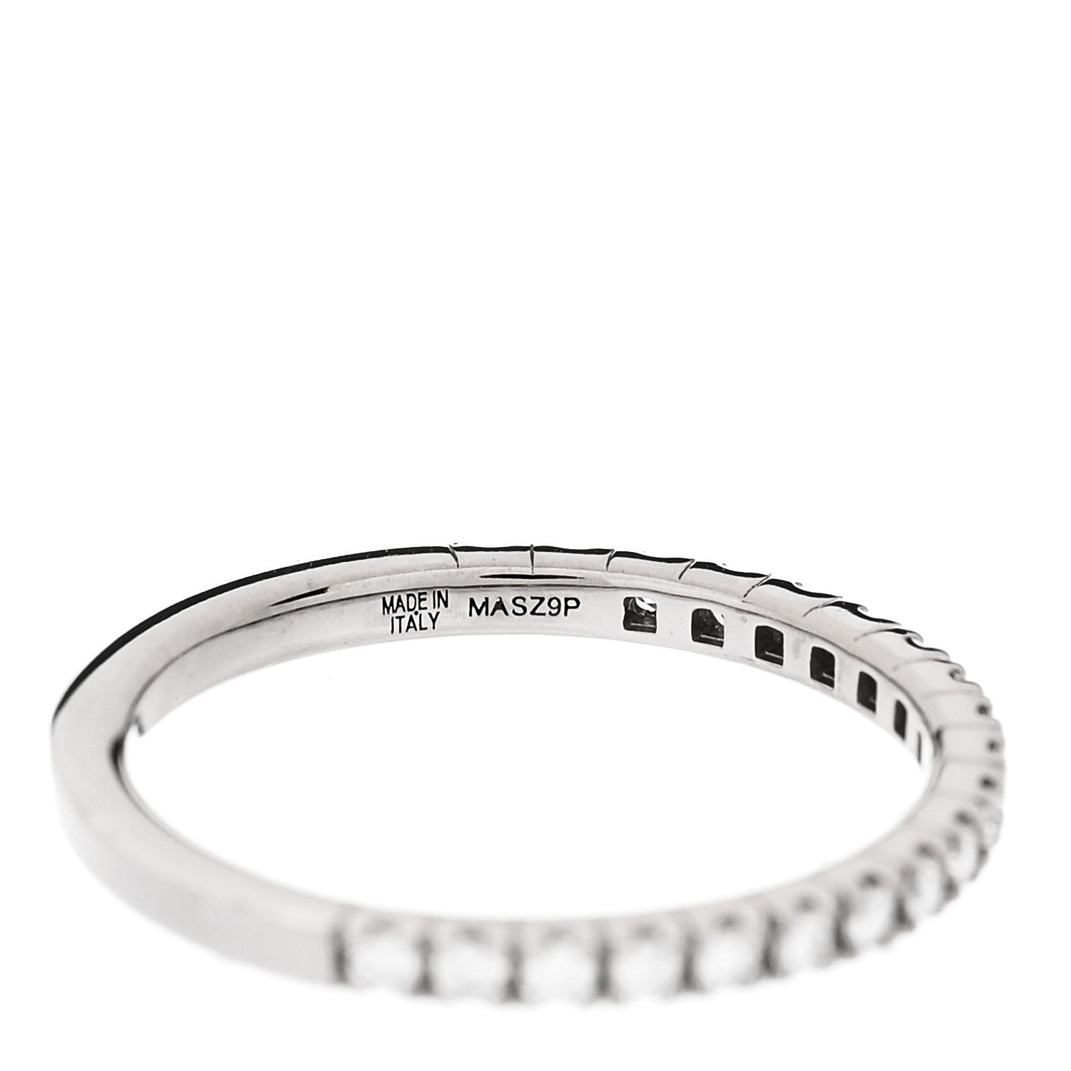 Bulgari 18K White Gold Diamond Roma Amor Wedding Band Ring 47 4.25 5 of 6