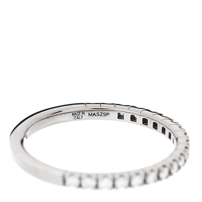 Bulgari 18K White Gold Diamond Roma Amor Wedding Band Ring 47 4.25 5 of 6