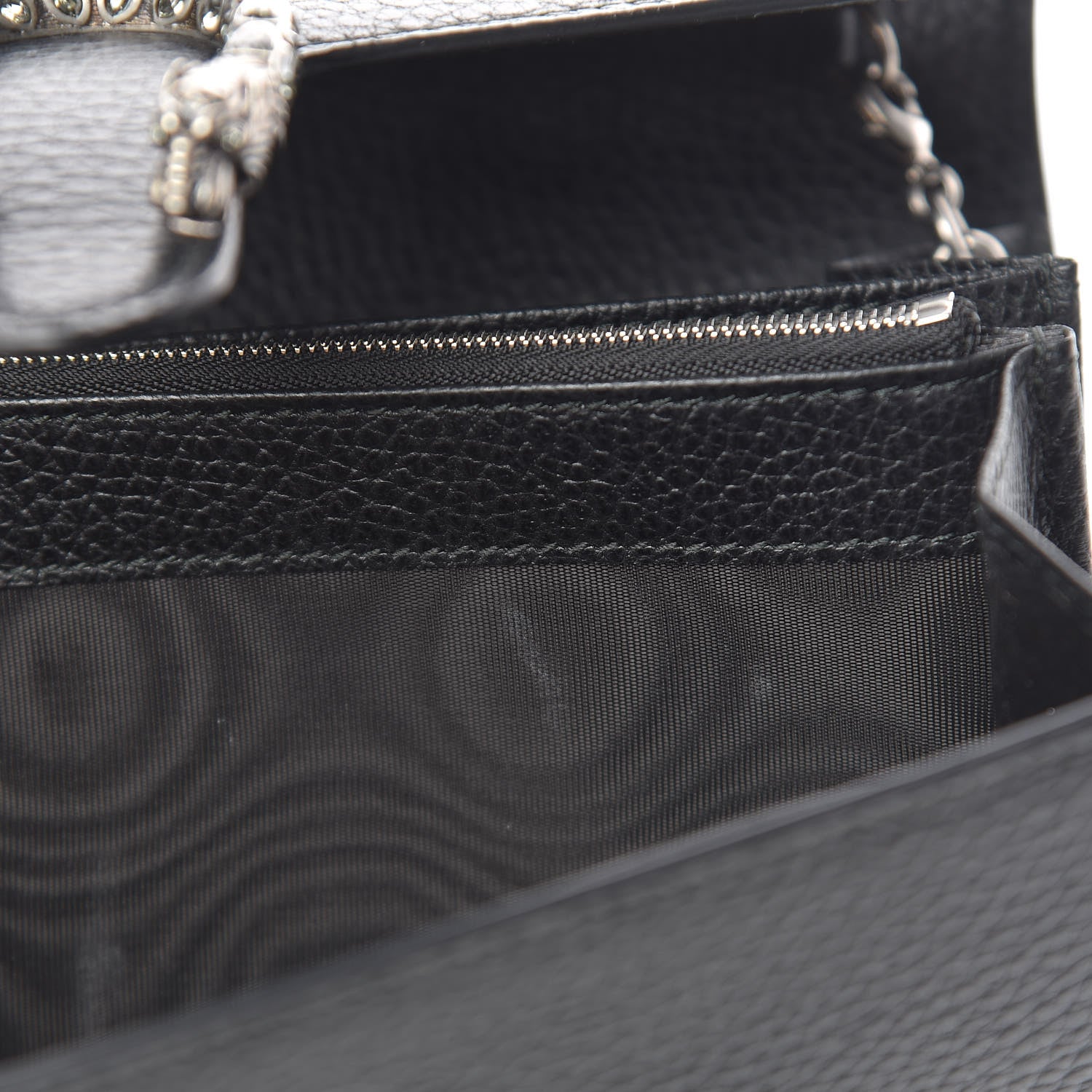 Gucci Calfskin Mini Dionysus Chain Wallet Black 11 of 15