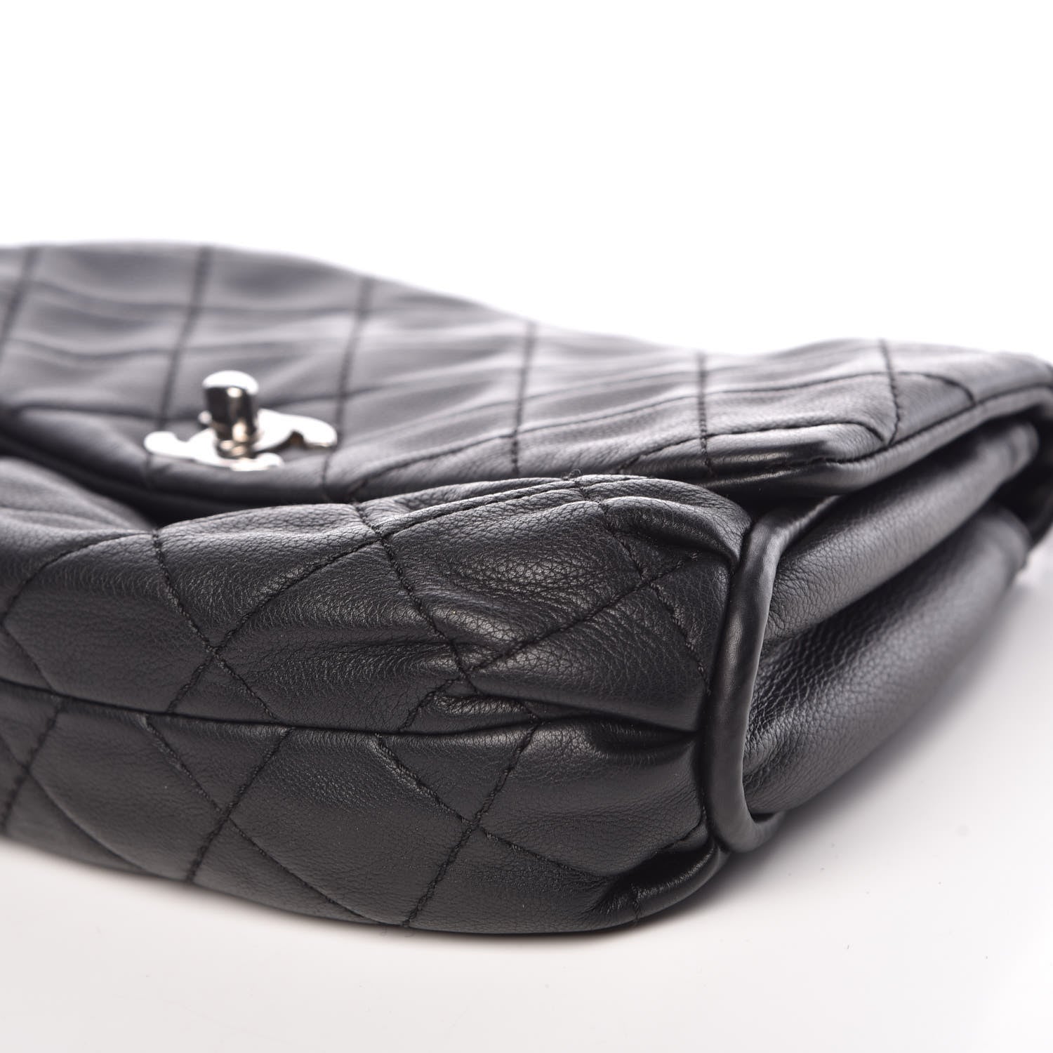 Chanel Grained Calfskin Single Flap Black 6 of 9