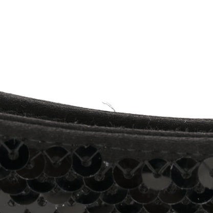 Prada Paillettes Sequin Logo Cleo Adjustable Strap Shoulder Bag Black White 12 of 12