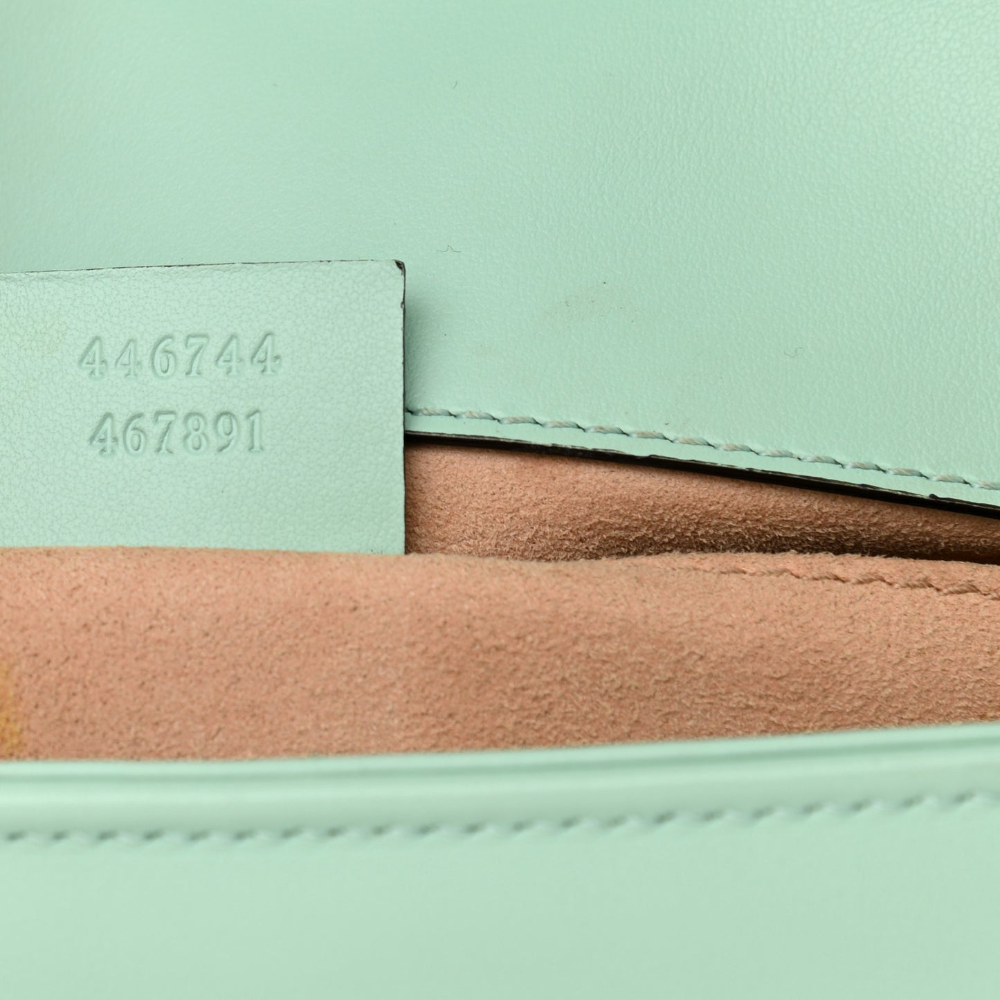 Calfskin Matelasse Mini GG Marmont Shoulder Bag Water Green