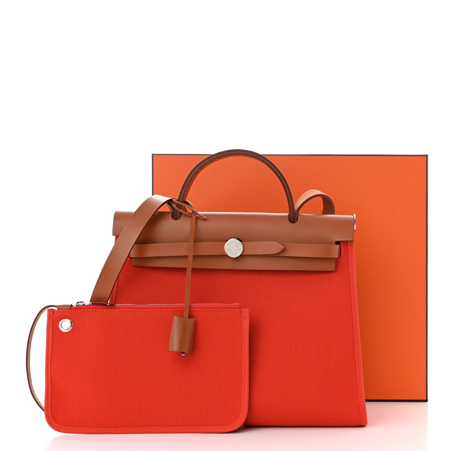 Vache Hunter Toile Herbag Zip 31 PM Capucine Fauve